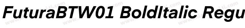 FuturaBTW01 BoldItalic Regular字体转换